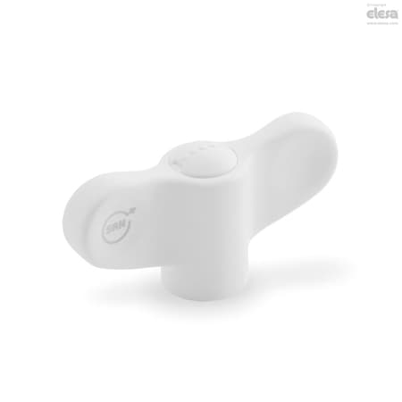 Elesa Wing Nut, M8, Stainless Steel, Matte, 28 mm Ht, 55 mm Max Wing Span EWN-SST-SAN